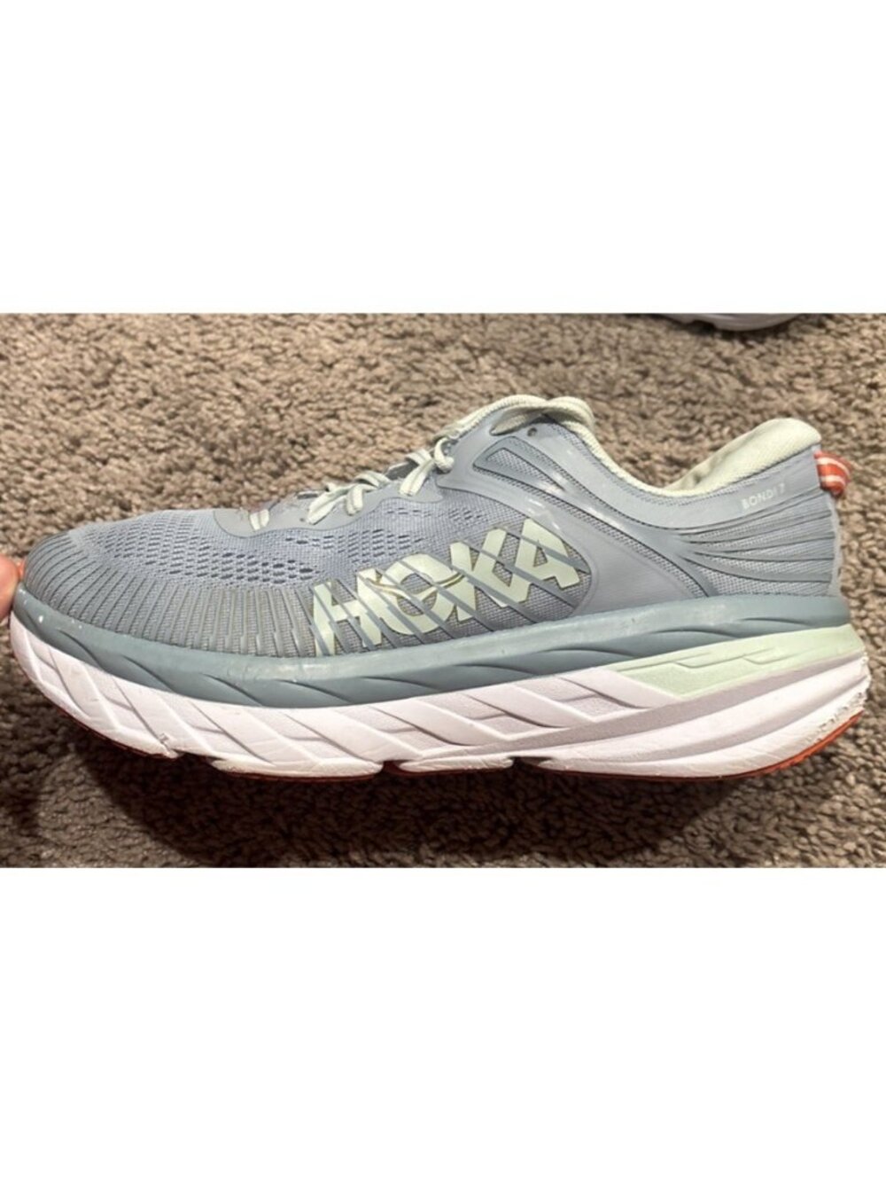 Hoka One One Bondi 7 Women's Shoes Sneakers Running Blue 1110519 BFBG Size 9.5